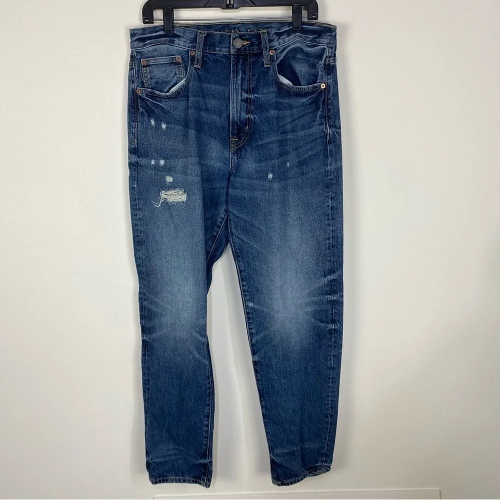 American Eagle Relaxed Taper Mens Distressed Denim Jeans